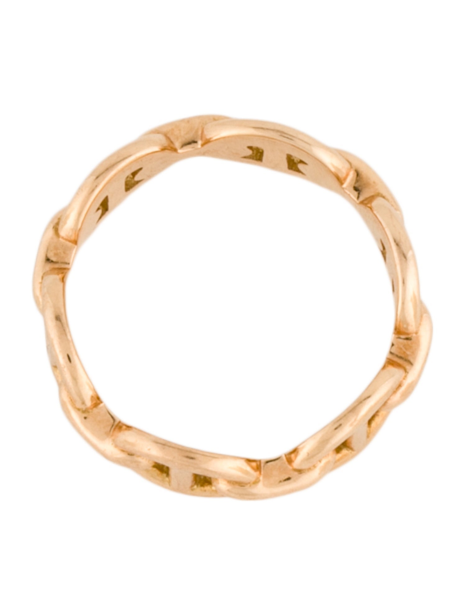 Hermès 18K Chaine d'Ancre Enchainee Ring, Small Model